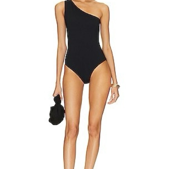 GOOD AMERICAN {NWOT} Good Compression Hot Shoulder One Piece | black | size 0/XS - Picture 5 of 6